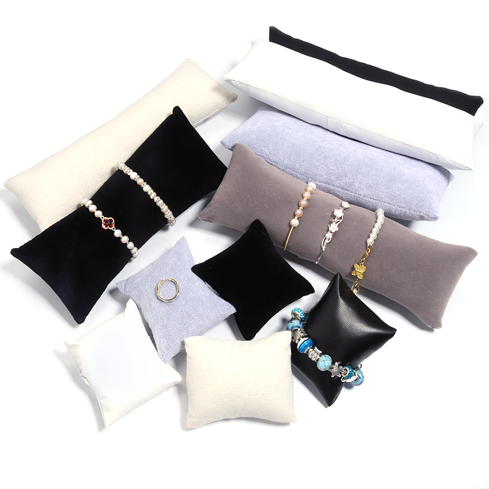 Ring Bearer Pillow - 1Pc PU Leer Fluwelen Sieraden Kussen