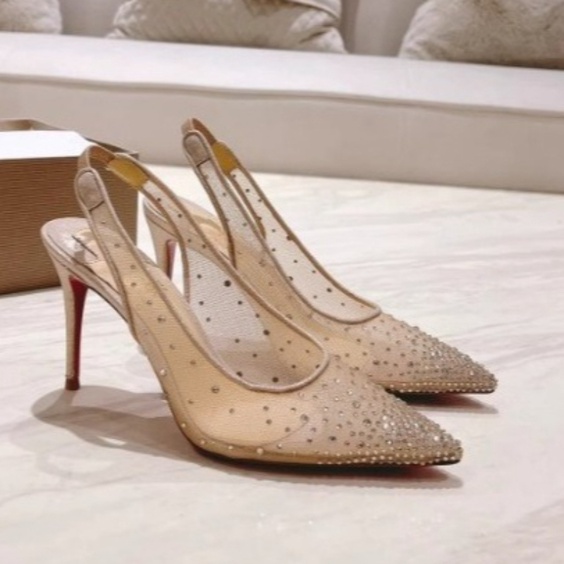 Wedding Fx - Mesh strass achterkant open stiletto dames