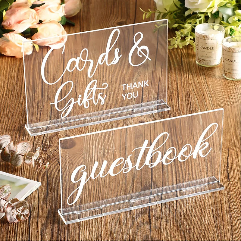 Wedding Ceremony Supply - YOMDID 2 stuks rustiek acryl bruiloft