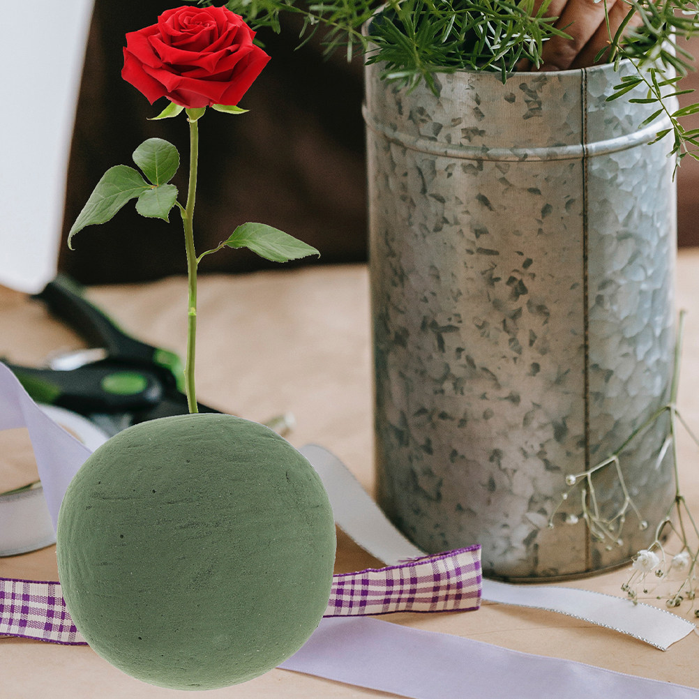 Wedding Support - 2 stuks bloemenschuimbol, groene ronde bol,