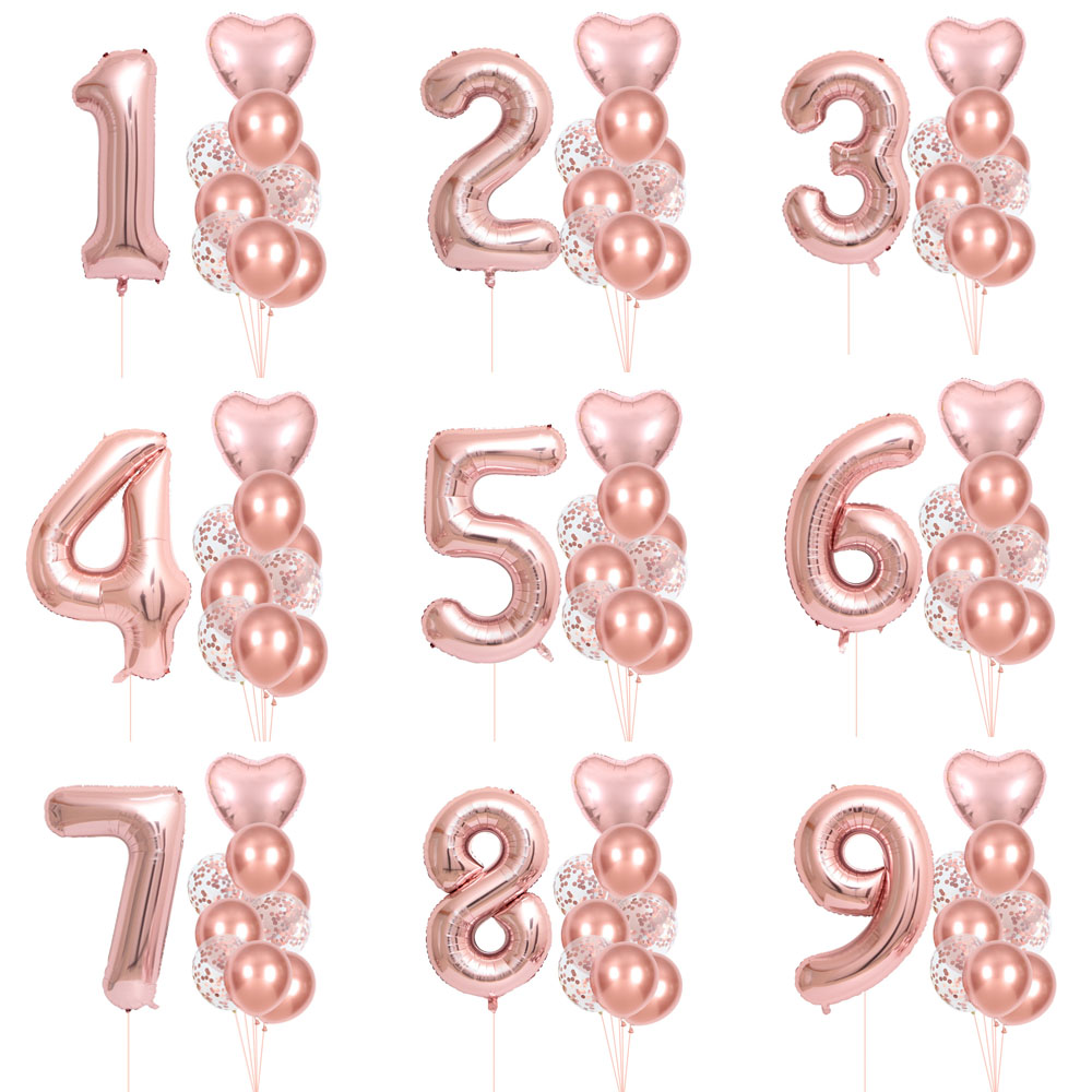Wedding Ceremony Supply - 40 inch 0-9 Rose Gold Nummer