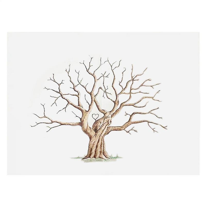 Personalized Guest Book - Vingerafdruk Boom Bruiloft Afstuderen Vingerafdruk Boom