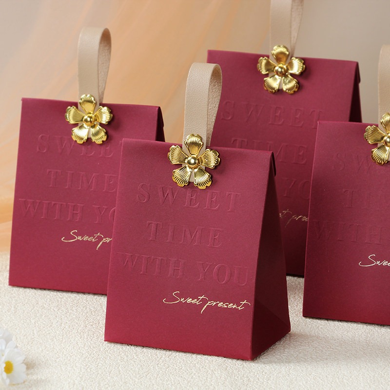 Wedding Supply Wholesale - 20/50 stuks Premium Wijnrood Geschenkdoos Bruiloft
