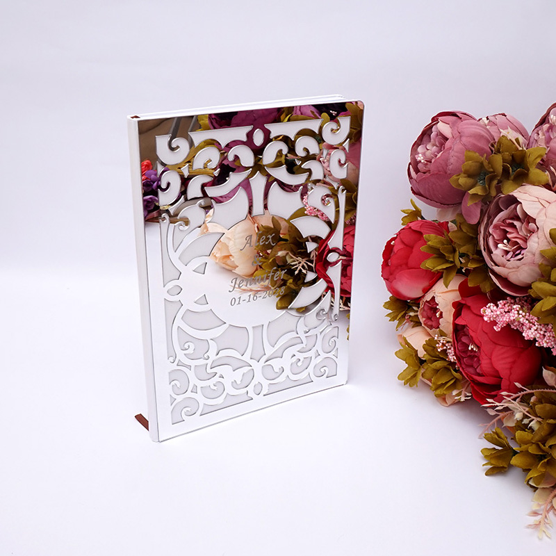 Personalized Guest Book - Aangepaste bruiloft handtekening gastenboek witte lege