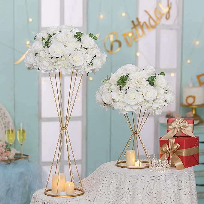 Gouden geometrische bloemensta - Centerpiece Vase Tall recensie en prijs