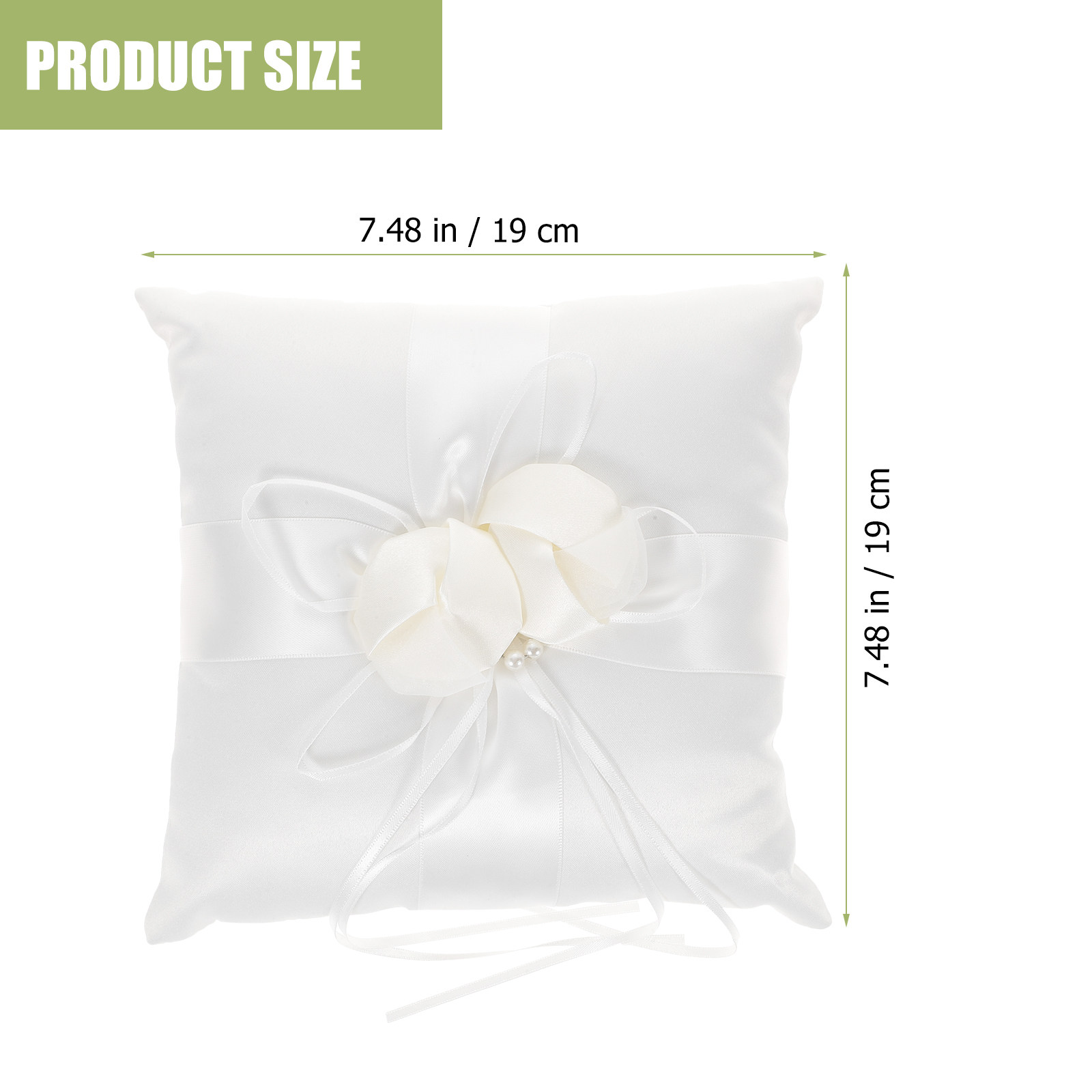 20x20cm Elegant Wit Satijnen Z - Ring Bearer Pillow recensie en prijs