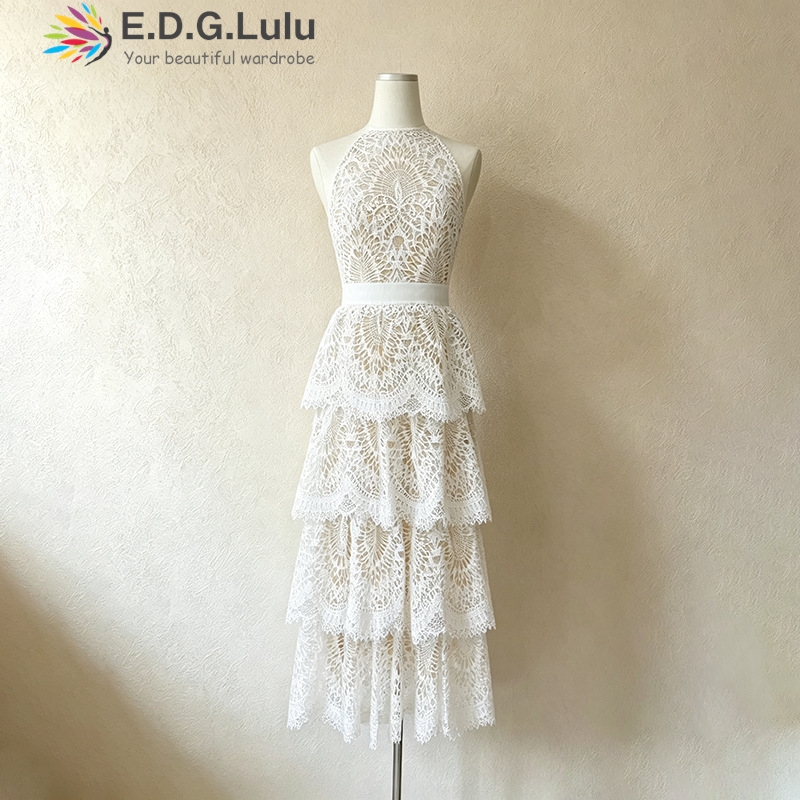 EDGLuLu O-hals mouwloze witte  - Wedding Lulu recensie en prijs