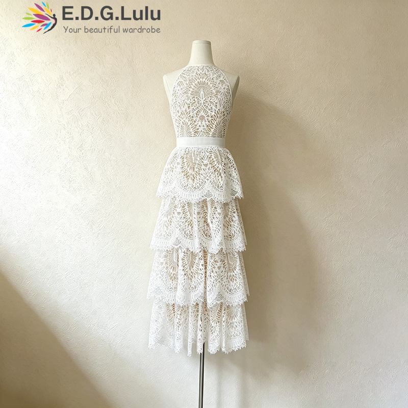EDGLuLu O-hals mouwloze witte  - Wedding Lulu recensie en prijs
