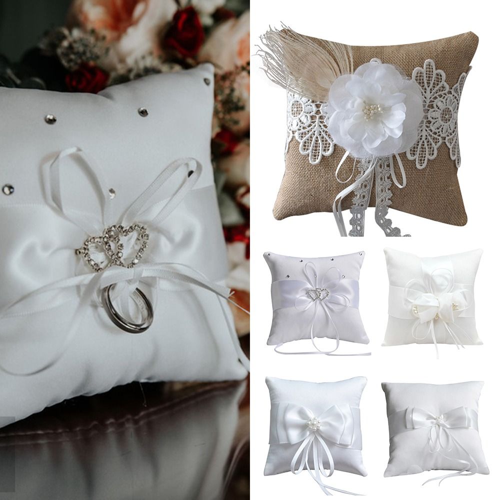 15*15cm 20*20cm Ringkussen Wit - Ring Bearer Pillow recensie en prijs