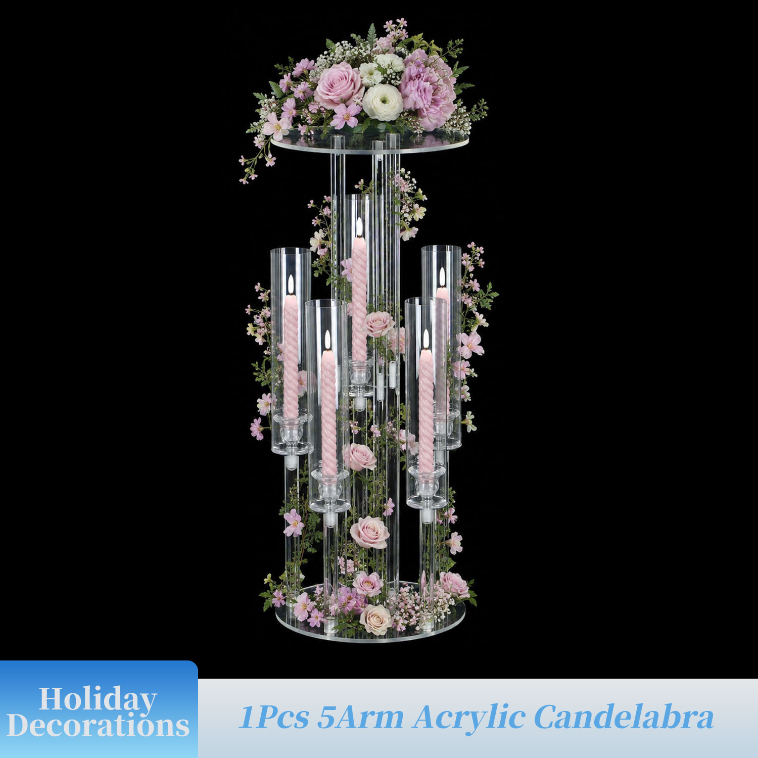 Transparante 5-armige acryl ka - Centerpiece Vase Tall recensie en prijs