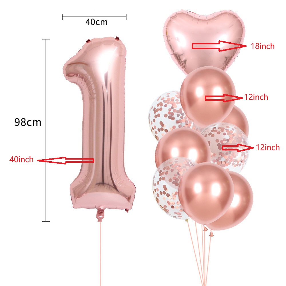 40 inch 0-9 Rose Gold Nummer B - Wedding Ceremony Supply recensie en prijs