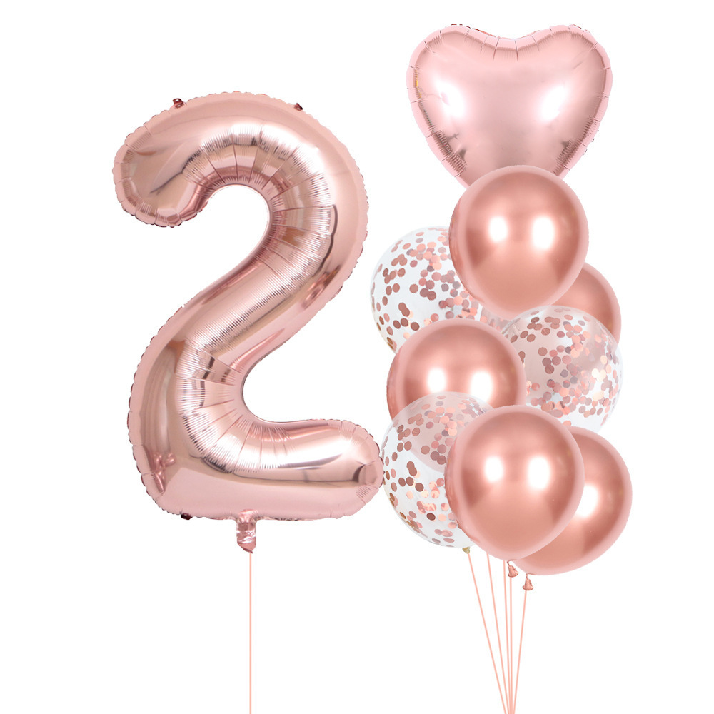 40 inch 0-9 Rose Gold Nummer B - Wedding Ceremony Supply recensie en prijs
