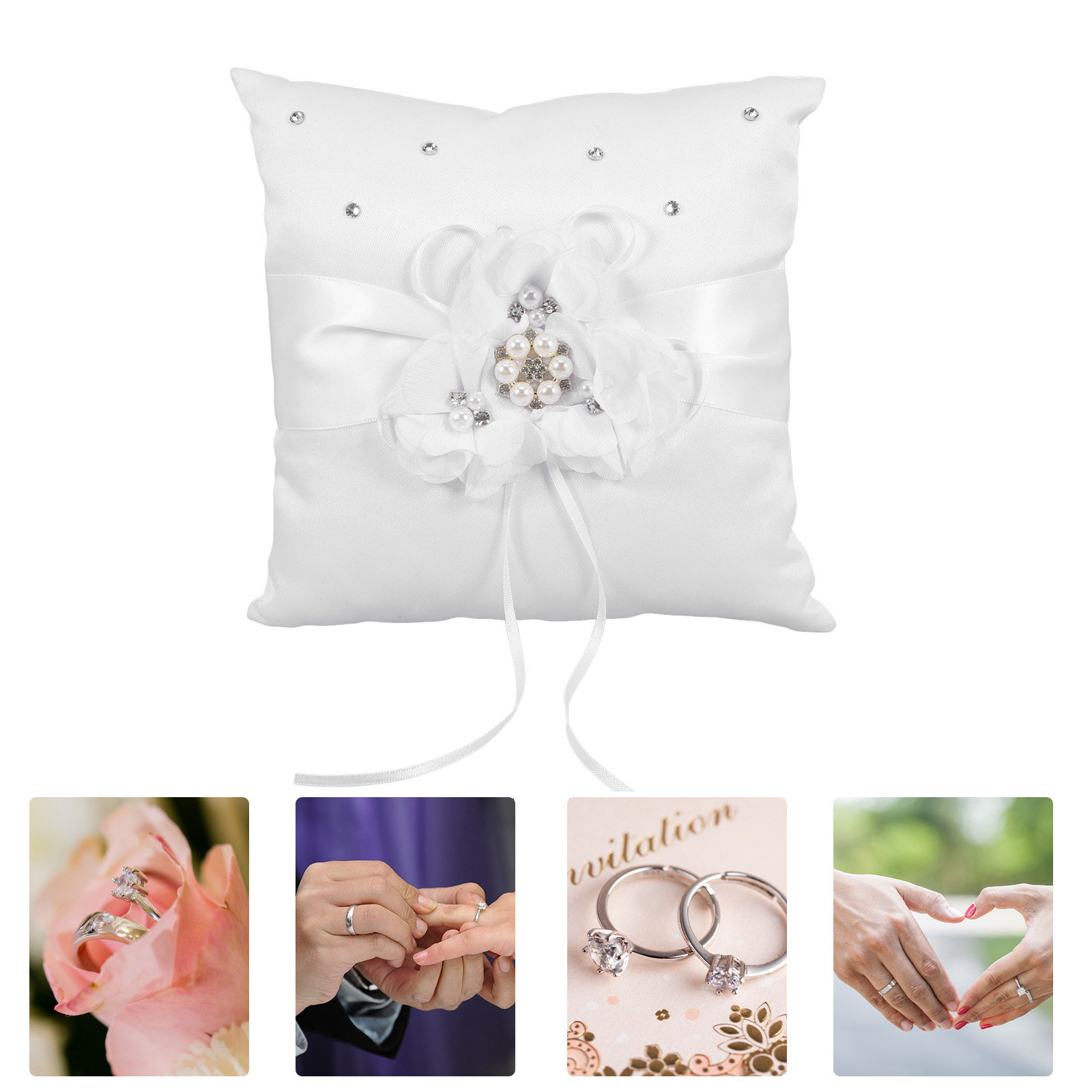 20x20cm Bloem Trouwring Kussen - Ring Bearer Pillow recensie en prijs
