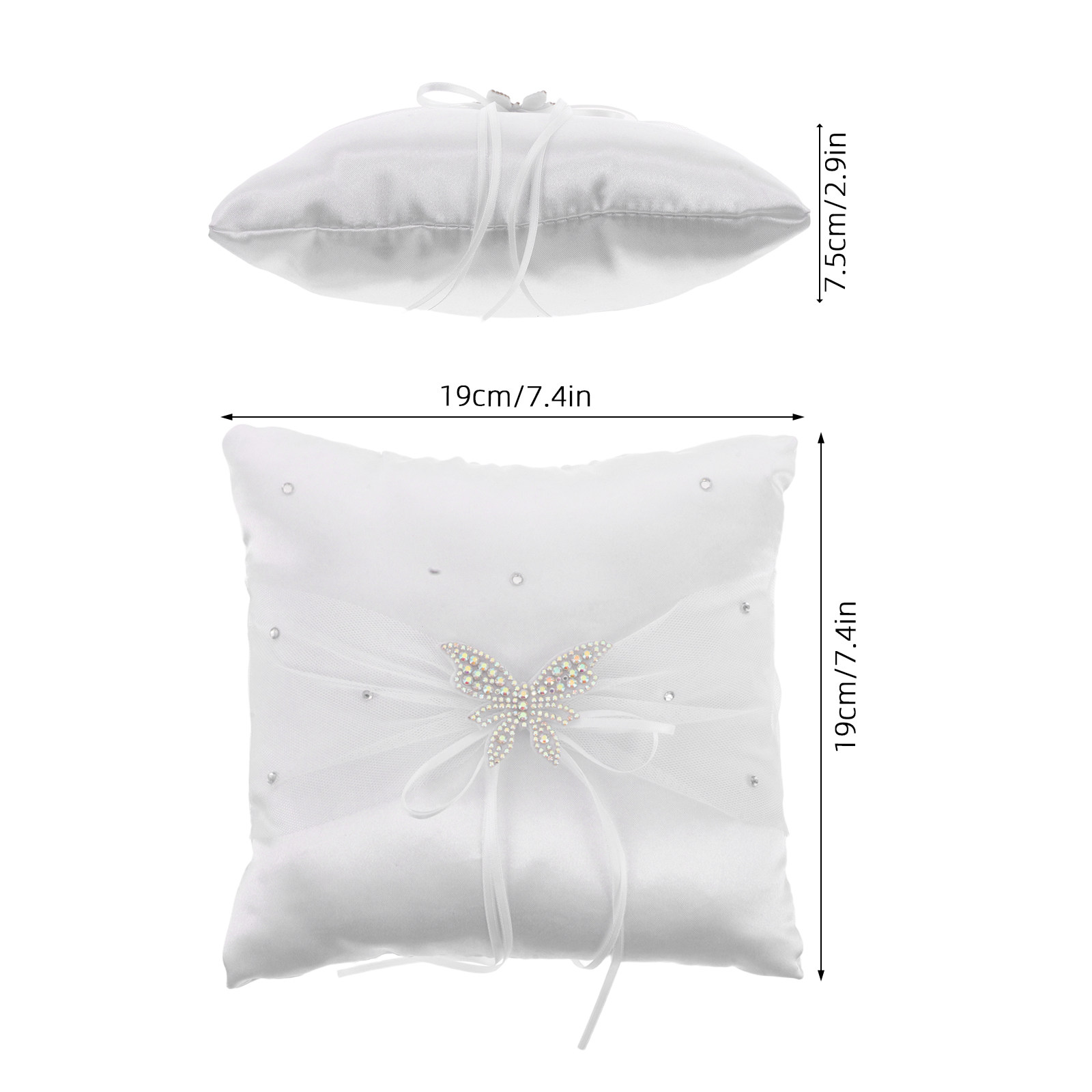 Trouwringkussen Wit Satijn Str - Ring Bearer Pillow recensie en prijs