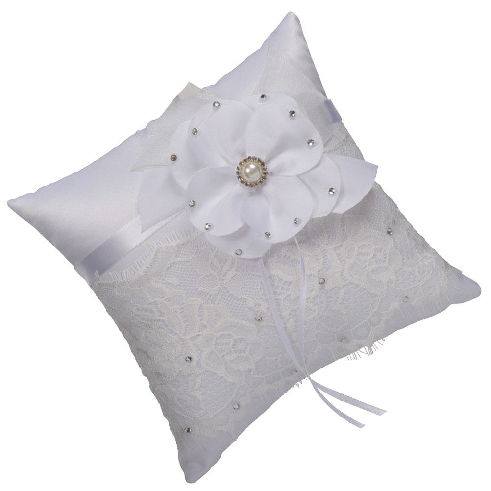 Trouwringkussen Kant Bloem Par - Ring Bearer Pillow recensie en prijs