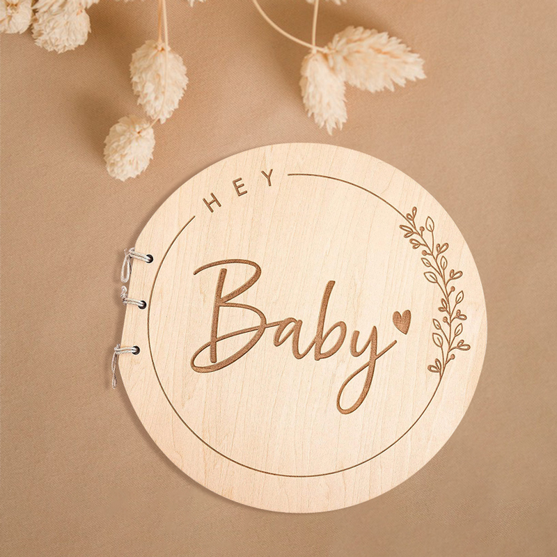 Houten ronde kaft prikboek voo - Personalized Guest Book recensie en prijs