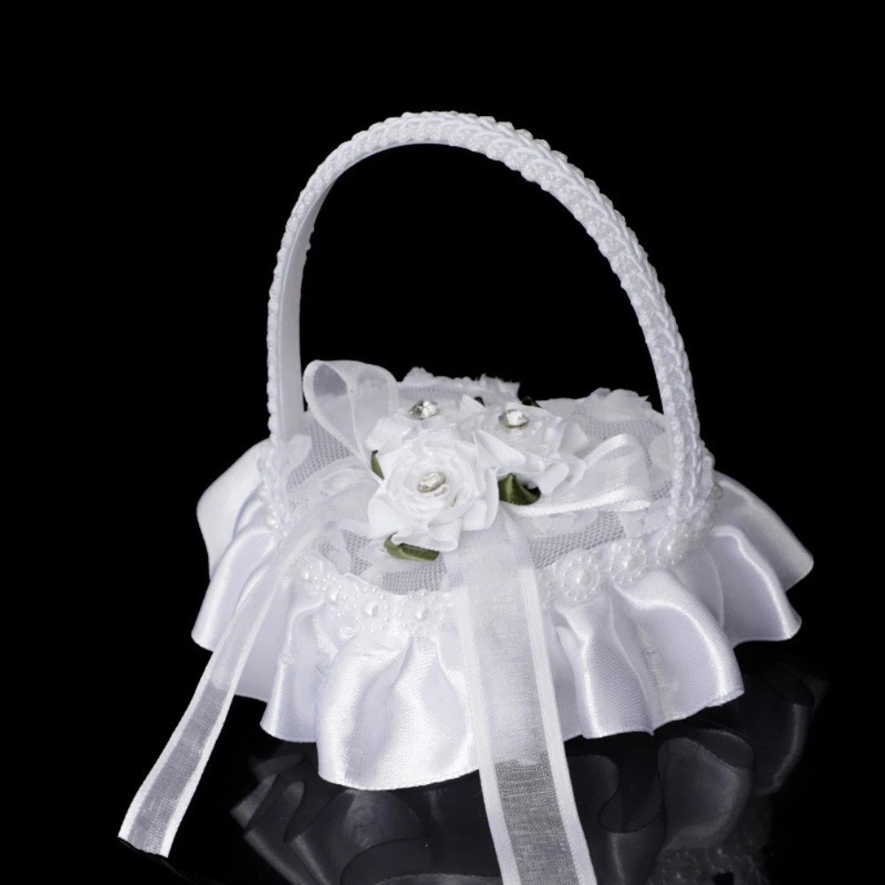 Witte kanten hartvormige ringd - Ring Bearer Pillow recensie en prijs