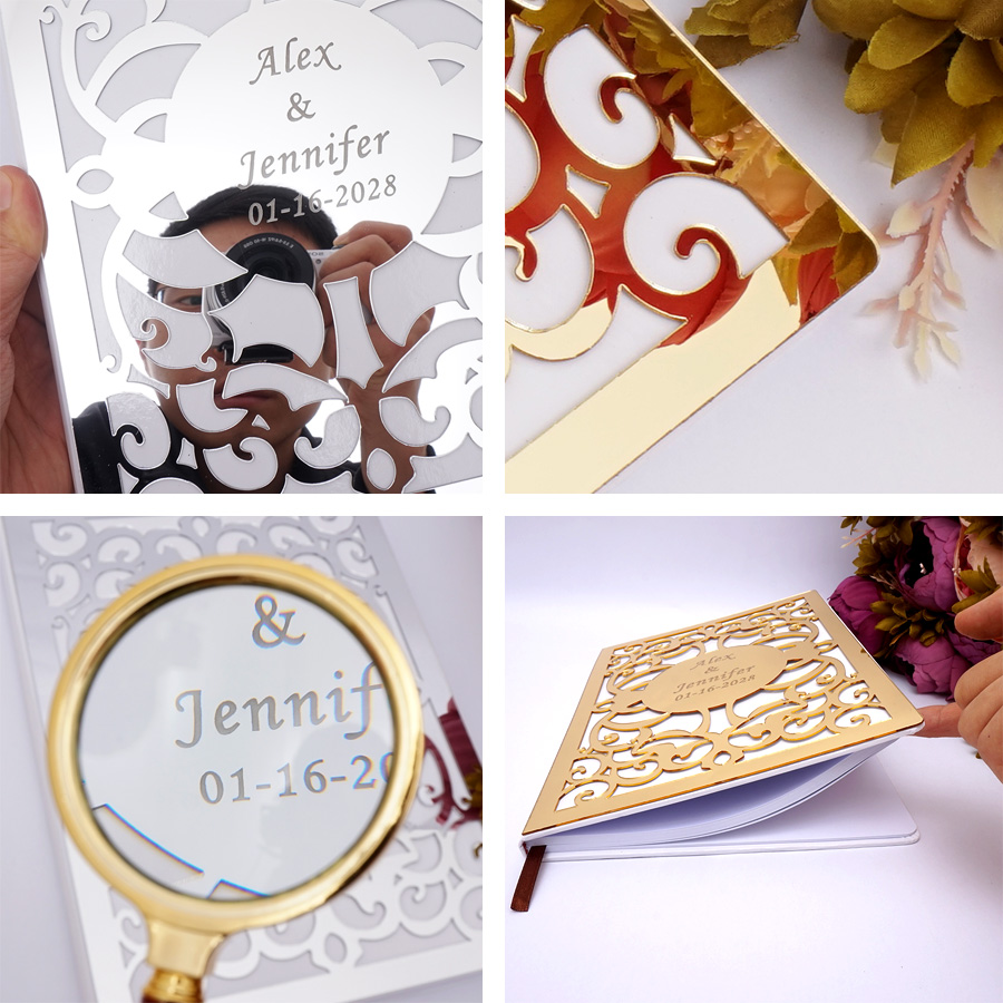 Aangepaste bruiloft handtekeni - Personalized Guest Book recensie en prijs