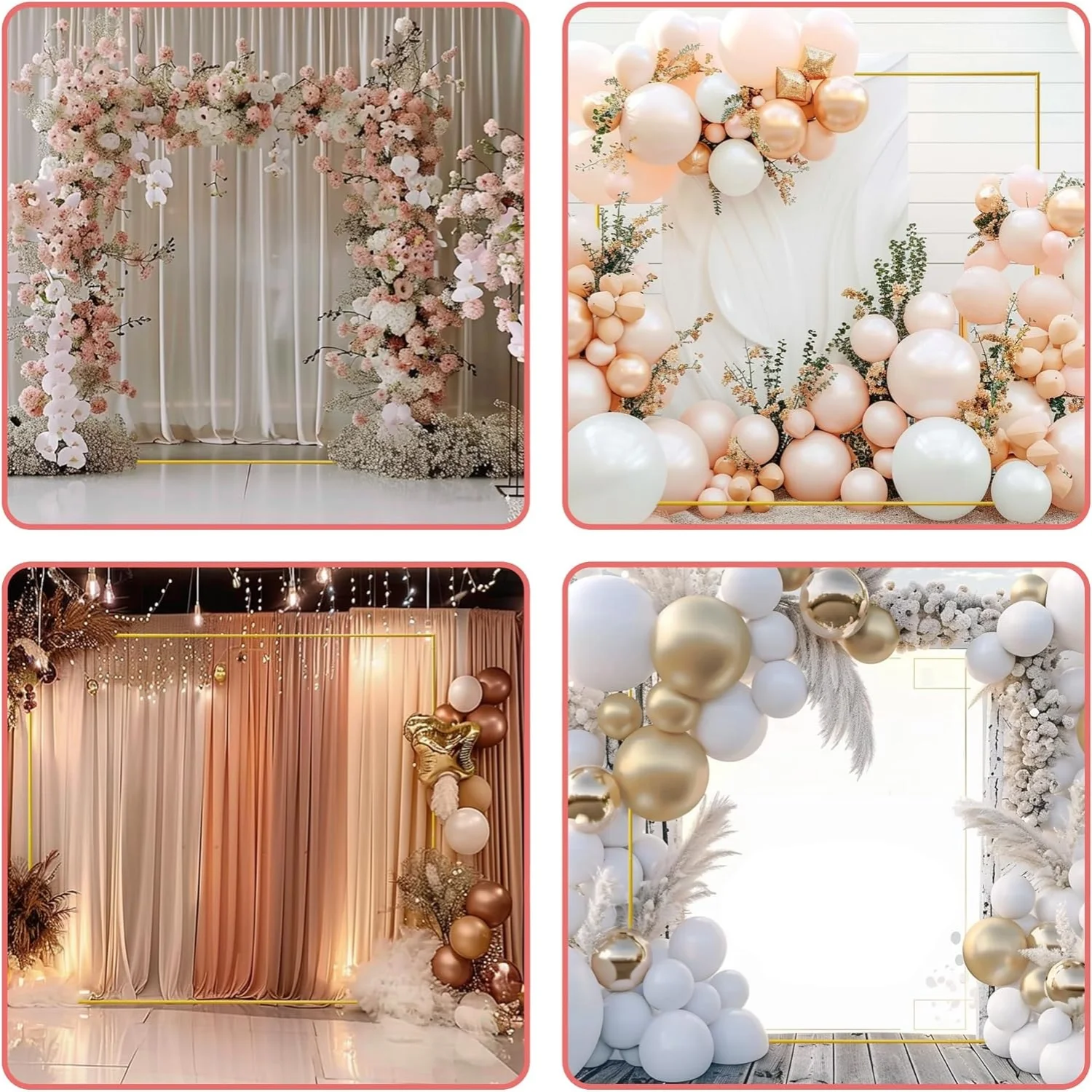 Gouden Bruiloft Bogen Vierkant - Wedding Support recensie en prijs