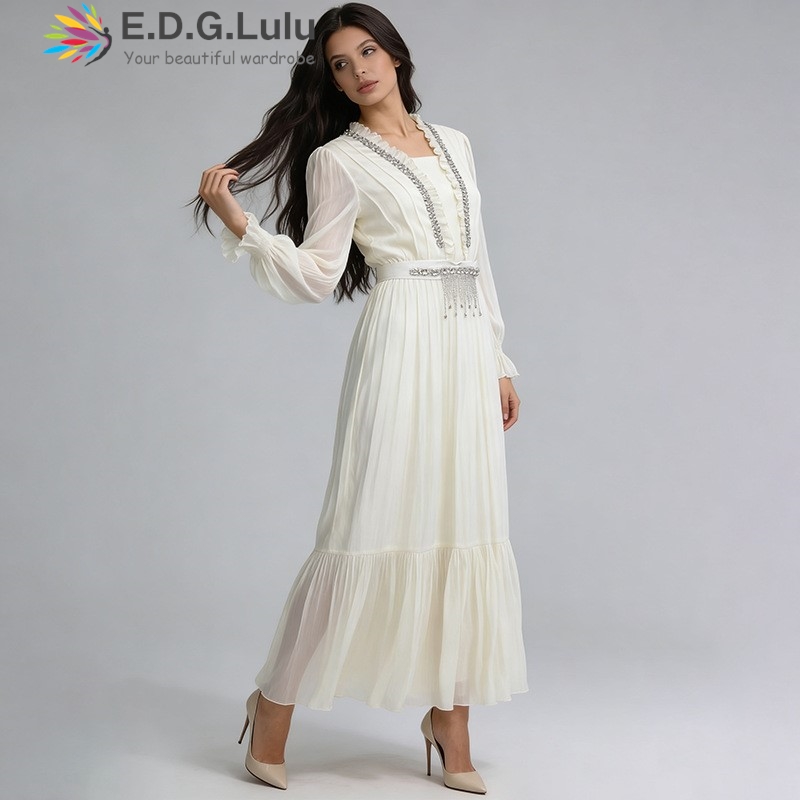 EDGLuLu Elegante Witte Chiffon - Wedding Lulu recensie en prijs