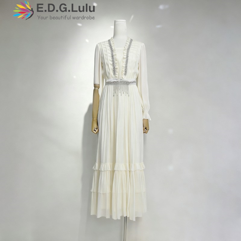 EDGLuLu Elegante Witte Chiffon - Wedding Lulu recensie en prijs